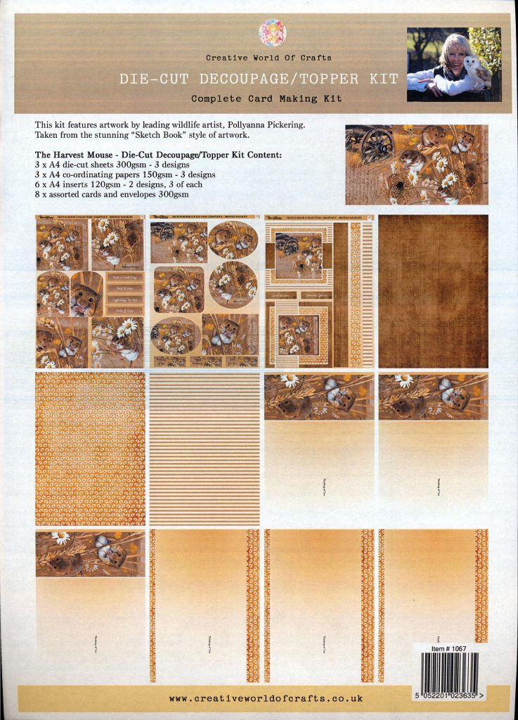 Card Making Kit : Harvest Mouse - Image 2