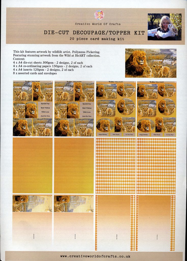 Card Making Kit : Lions - Image 2